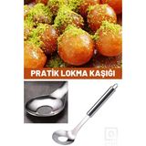 Qniay Pratik Paslanmaz Çelik Köfte ve Lokma Kaşığı | Lokma Dökme Hamur Kaşığı | Köfte Şekillendirici Kaşık