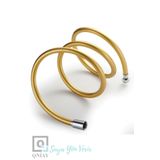 QNİAY Pvc Kaplama Spiral Duş Hortumu (gold) Kırılmaz Kopmaz Banyo Duş Hortumu