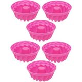 Qniay Renkli Silikon 6'lı Kek ve Muffin Kalıbı - 6 Adet