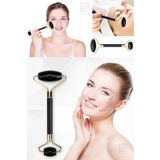 QNİAY Siyah Kuvars (Yeşim) Face Roller ve Masaj Aleti Doğaltaş Premium Yüz Vücut Rahatlatıcı Masaj Taşı