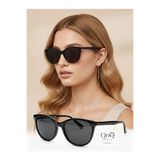 QnQ CAT EYE SİYAH KADIN GÜNEŞ GÖZLÜĞÜ EN TREND MODEL