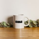 Qoeuyl Boutique Coffee Periyodik Tablo Öğrenci Eğlenceli Hediye Baskılı Kupa Bardak - Beyaz