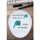 qoeuyl boutique Gülüşüm Hâlâ Mükemmel Baskılı Eğlenceli Hediyelik Bilek Destekli Oval Dikdörtgen Mousepad
