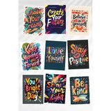 Qoeuyl Boutique Motivasyon Sözleri No:1 Temalı 9'lu Kartpostal