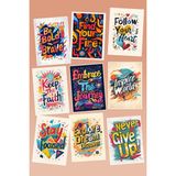 Qoeuyl Boutique Motivasyon Sözleri No:2 Temalı 9'lu Kartpostal