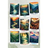 Qoeuyl Boutique Ormanlar Temalı No:2 9'lu Kartpostal