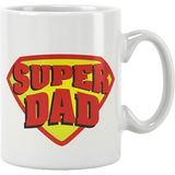 Qoeuyl Boutique Super Dad Babalar Günü Doğum Günü Hediye Baskılı Kupa Bardak - Beyaz
