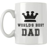 Qoeuyl Boutique Worlds Best Dad Babalar Günü Doğum Günü Baba Hediye Baskılı Kupa Bardak - Beyaz