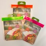 QOOQLA Yıkanabilir Gıda Saklama Poşeti 600 ml Çift Kilitli Su Sızdırmaz Özellikli 16X18CM