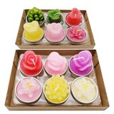 Qovydx 12 Adet Kaktüs Tealight Mumlar El Yapımı Narin Sukulent Kaktüs Mumları Parti Düğün Spa Ev Dekorasyon Hediyeleri