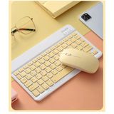 Qpart 5 Mini Tasinabilir Kablosuz Bluetooth Klavye Mouse Seti Tasinabilir Ingilizce Q Klavye Sari