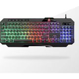 Qpart GM16 USB Işıklı Kablolu Multimedya Klavye 110 Tuş Ev ve Ofis Kullanımı için