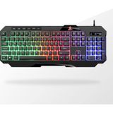Qpart GM16 USB Multimedya Kablolu Işıklı Oyuncu Klavye siyah