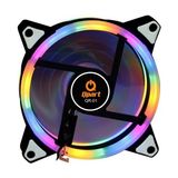 Qpart Qr-01 Rainbow RGB Aydınlatmalı 120 mm Kasa Fanı 3 Pin+ Molex Yüksek Performans - Gökkuşağı