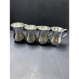 Qpazar Alüminyum Kulplu Bardak No:03 24 Adet - 100 ml - Gri