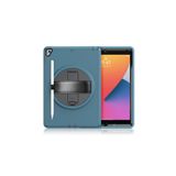 Qpen iPad 10.2 inç (7.nesil) ile Uyumlu Hand Strap Tablet Kılıfı Turkuaz