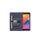 Qpen iPad 10.2 inç (7.nesil) Uyumlu Hand Strap Tablet Kılıfı Mavi