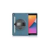 Qpen iPad Pro 10.5 inç Uyumlu Hand Strap Tablet Kılıfı Turkuaz