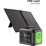 QPEN Taşınabilir Güneş Paneli 100 Watt 18 Volt 5.5 Amper Kapasite ile Yüksek Güç Sağlar Solar Monokristal Pv Modüllü Katlanabilir Çanta - Siyah