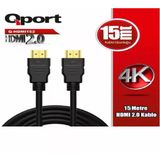 Qport 15 Metre Q-Hdmı152 2.0V 4K 60Hz Altin Uçlu Hdmı Kablo