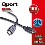 Qport 15Metre Q-Hdmı15 Hdmı Kablo 3D Gold 1.4V