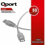 Qport 5 Metre USB 2.0 Uzatma Kablosu (Q-Uz5)