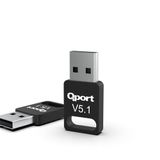 Qport Q-BLU5 Bluetooth 5.1 10 mt Mesafeli 3 Mbps Veri Aktarım Hızı Ağ Adaptörü