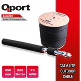 Qport Q-CATO2 500 mt Siyah Makaralı Outdoor Kablo