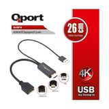 Qport Q-DPX HDMI to Displayport Çevirici