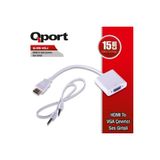 Qport Q-Hd-Vgj Hdmi To Vga Cevirici + Ses Girisli (Hdmi+ Vga-)