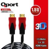 Qport Q-HDMI 1.5 mt Altın Uç Hdmi Kablo