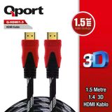 Qport Q-HDMI1.5 1.5 mt 1.4V Altın Uçlu HDMI Kablo