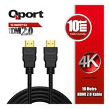 Qport Q-HDMI102 10M HDMI Altın Uçlu 2.0V 4K Kablo