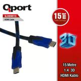Qport Q-HDMI15 15 mt Altın Uçlu 1.4V HDMI Kablo