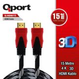 Qport Q-HDMI15 15 mt Altın Uçlu 1.4V HDMI Kablo