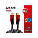 Qport Q-Hdmı153 15Metre Hdmı Kablo 2.0 4K Altın Uç