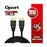 Qport Q-HDMI202 20M HDMI Altın Uçlu 2.0V 4K Kablo
