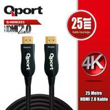 Qport Q-HDMI253 25 mt 2.0 V Altın Uçlu HDMI Kablo