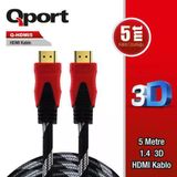 Qport Q-Hdmı5 5M Hdmı Kablo Altın Uçlu 2.0V 4K 60Hz