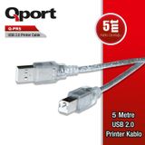 Qport Q-Pr5 5 0M Usb 2.0 Yazici Kablosu