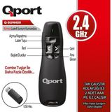 Qport Q-SUN400 2.4ghz USB Lazerli Sunum Kumandası - 1