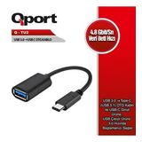 Qport Q-TU2 Type-C to USB 3.0 OTG Adaptor Kablo Çevirici