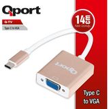 Qport Q-TV Type-C M TO VGA F 1920x1080P 60Hz Çevirici Adaptör