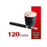 Qport Yüksek Bakır Utp 23Awg 0.58 MM Dış Ortam Cat6 Outdoor Kablo 120 Metre