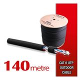 Qport Yüksek Bakır Utp 23Awg 0.58 MM Dış Ortam Cat6 Outdoor Kablo 140 Metre