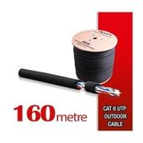 Qport Yüksek Bakır Utp 23Awg 0.58 MM Dış Ortam Cat6 Outdoor Kablo 160 Metre