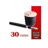 Qport Yüksek Bakır Utp 23Awg 0.58 MM Dış Ortam Cat6 Outdoor Kablo 30 Metre
