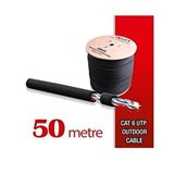 Qport Yüksek Bakır Utp 23awg 0.58 Mm Dış Ortam Cat6 Outdoor Kablo 50 Metre Siyah