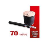 Qport Yüksek Bakır Utp 23Awg 0.58 MM Dış Ortam Cat6 Outdoor Kablo 70 Metre