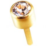 QPP Kulak Delme Küpesi Gold Kristal Taşlı Kartela 12'li